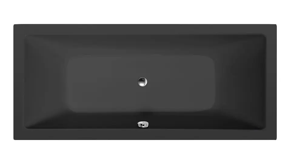 E-shop Polysan - Vaňa Krysta 180x80 cm, matná čierna 71710.21