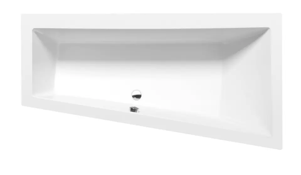 Levně Polysan Andra - Asymetrická vana R 170x90 cm, matná bílá 81511.11