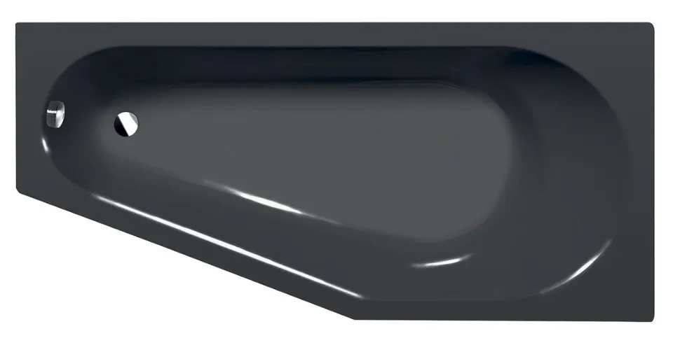 Polysan Tigra - Bañera asimétrica R 170x80 cm, gris 90611.30