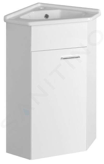 Aqualine Zoja - Mueble de lavabo 74x41x41 cm, 1 puerta izq/dcha, blanco 50345