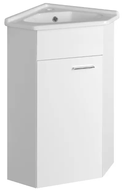 Aqualine Zoja - Mueble de lavabo 74x41x41 cm, 1 puerta izq/dcha, blanco 50345