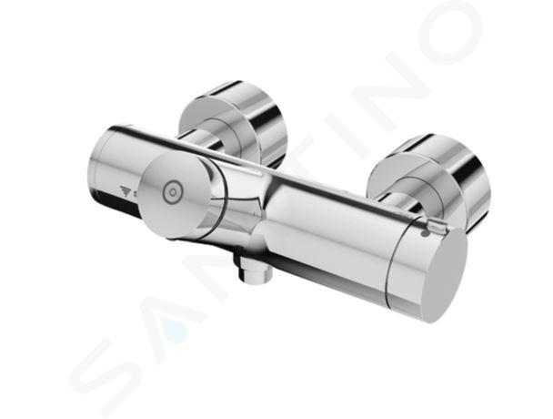 Schell Vitus - Thermostat-Brausebatterie VITUS VD-SC-T/u Selbstschluss mit Abgang unten, chrom 016150699