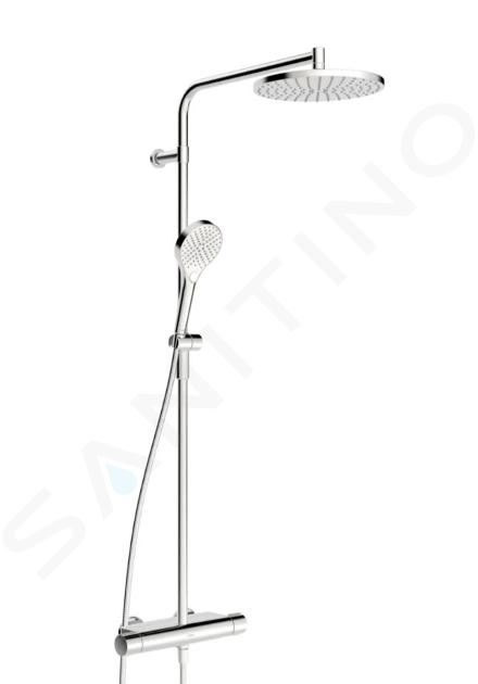 Hansa Viva - Set de douche avec thermostat, diamètre 25 cm, 3 jet, chrome 65159201