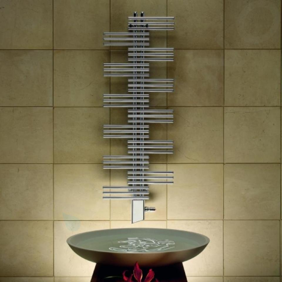 Zehnder Yucca - Badkamerradiator 177x60 cm, middenaansluiting 5 cm, eenrijig, chroom YSC-180-060