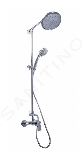 RAV Slezák Colorado - Zestaw prysznicowy z baterią, średnica 23 cm, 5 dysz, chrom CO182.5/5