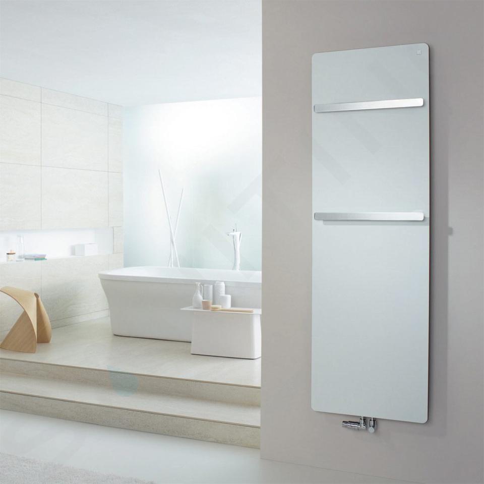 Zehnder Vitalo Bar - Badkamerradiator 1570 x 500 mm, recht, middenaansluiting 50 mm, wit laqué VIP-160-050