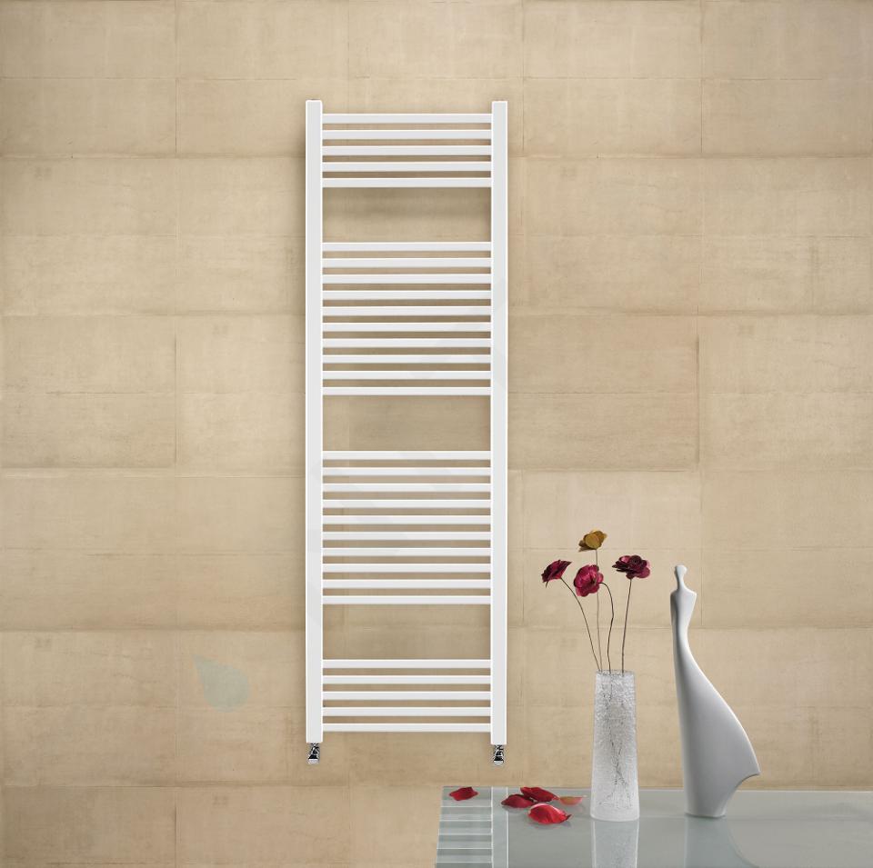 Zehnder Impa - Badkamerradiator 1180 x 500 mm, recht, wit laqué IMP-120-050