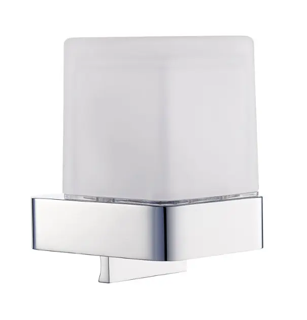 RAV Slezák Nil - Soap dispenser with holder, frosted glass/chrome NLA0304
