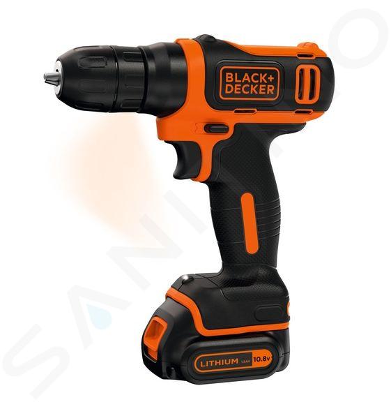 BLACK+DECKER - 10,8V AKU vrtací šroubovák, 1x aku 1,5 Ah Li-Ion, nabíječka BDCD12-QW