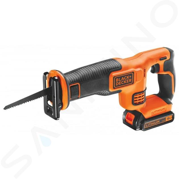 BLACK+DECKER Gereedschap - 18 V ACCU-reciprozaag, 1x accu 2,0 Ah Li-Ion, lader BDCR18-QW