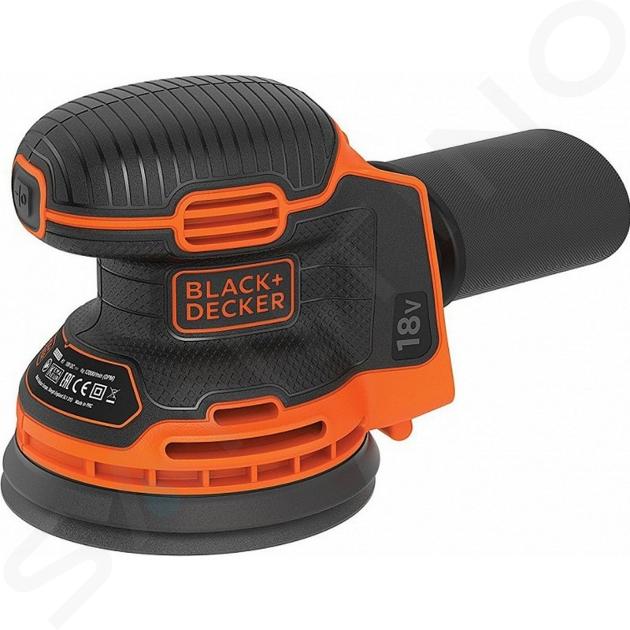 BLACK+DECKER Herramientas - Amoladora excéntrica AKU 18V 125 mm, sin batería ni cargador BDCROS18N-XJ