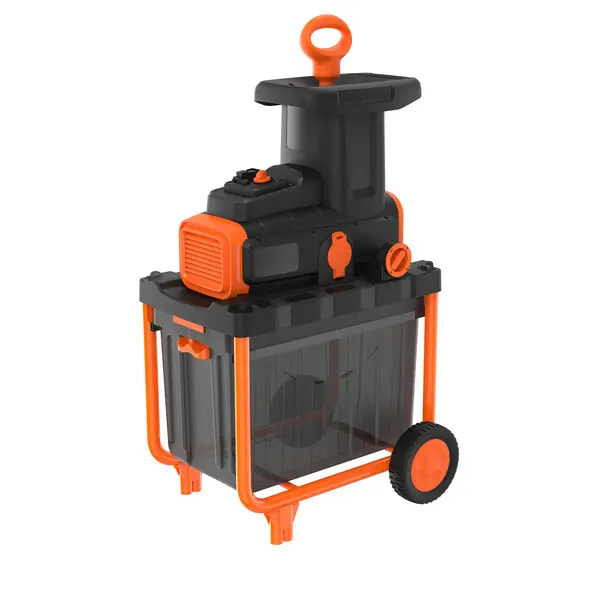 BLACK+DECKER Maquinaria de jardinería - Trituradora eléctrica 2800 W, volumen 45 l BEGAS5800-QS