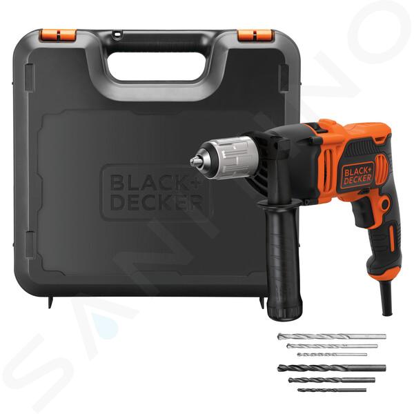 BLACK+DECKER Unelte - Mașină de găurit (bormașină) cu percuție 850 W, cu accesorii BEH850K-QS