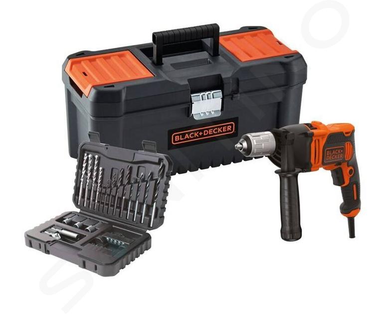 BLACK+DECKER - Schlagbohrmaschine 850 W, mit Zubehör BEH850KA32-QS
