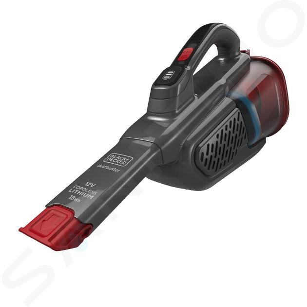 BLACK+DECKER Úklid - 12V AKU ruční vysavač, titanová/červená BHHV315J-QW