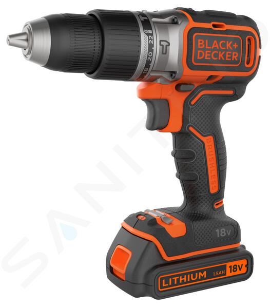 BLACK+DECKER Werkzeug - 18V Akku-Schlagbohrmaschine, 2x 1,5 Ah Li-Ion Akku, Ladegerät BL188KB-QW