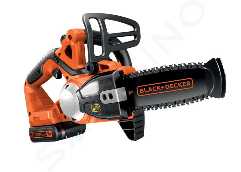 BLACK+DECKER Maquinaria de jardinería - Motosierra AKU 18V 20 cm, 1x batería 2,0 Ah Li-ion, cargador GKC1820L20-QW