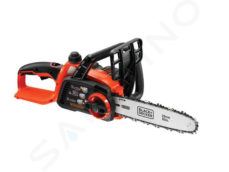 BLACK+DECKER Gartenmaschinen - Akku-Kettensäge 18V, 25 cm, 1x 2,0 Ah Li-Ion Akku, Ladegerät GKC1825L20-QW