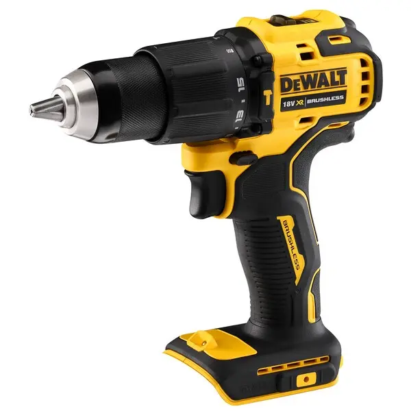 Levně DeWALT - 18V AKU vrtačka s příklepem, bez baterie a nabíječky DCD709N