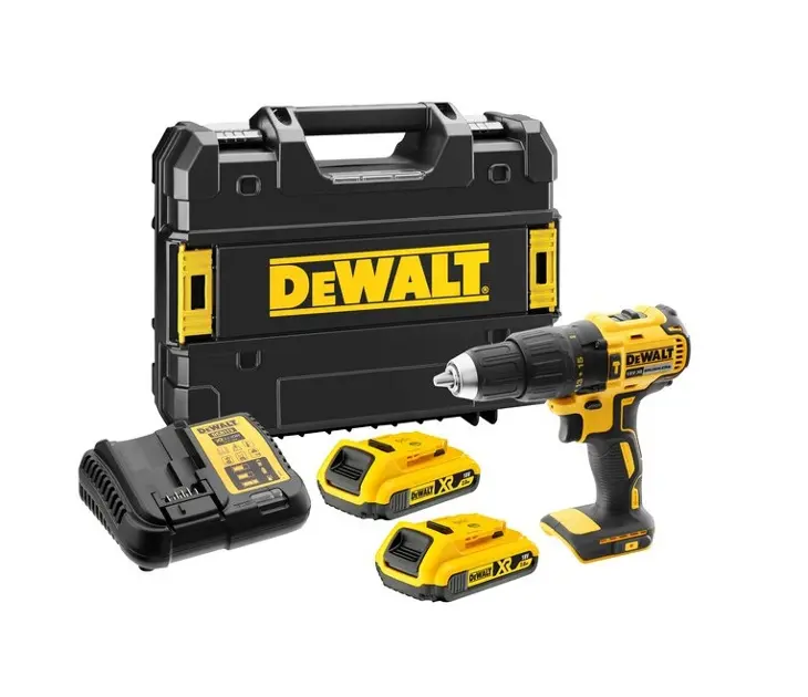 DeWALT - 18V ACCU- Boor/Schroevendraaier, 2x accu 2,0 Ah Li-Ion, lader DCD778D2T