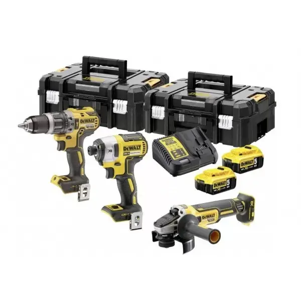 Levně DeWALT - 8dílná sada AKU nářadí, baterií a nabíječky DCK384P2T