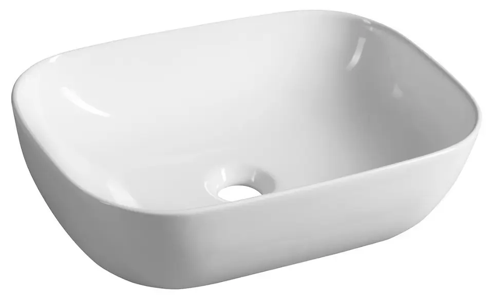 Aqualine - Vask til bordplade, 46 x 34 cm, uden overløb, hvid 46341