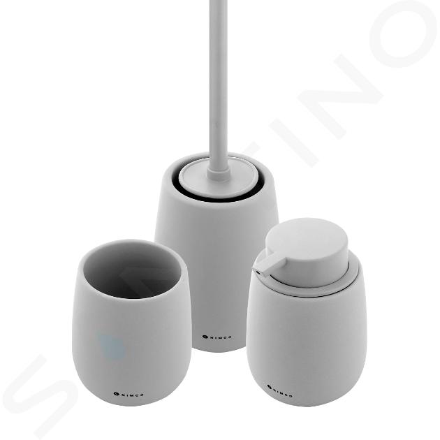 Nimco Tabo - Set de accesorios de baño, gris claro TA SET-04