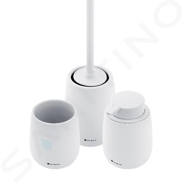 Nimco Tabo - Set di accessori per il bagno, bianco TA SET-05