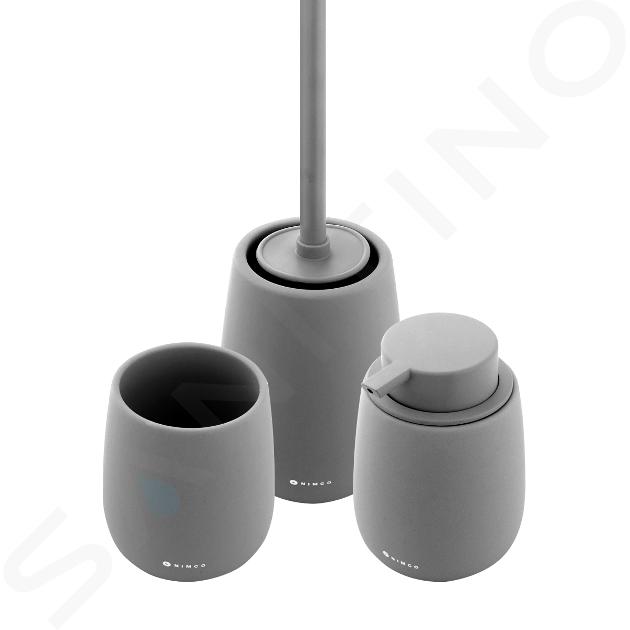 Nimco Tabo - Set de accesorios de baño, gris oscuro TA SET-08