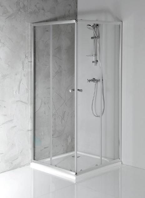 Aqualine Agga - Douchehoek 80x80 cm, chroom/helder glas HLF808Y