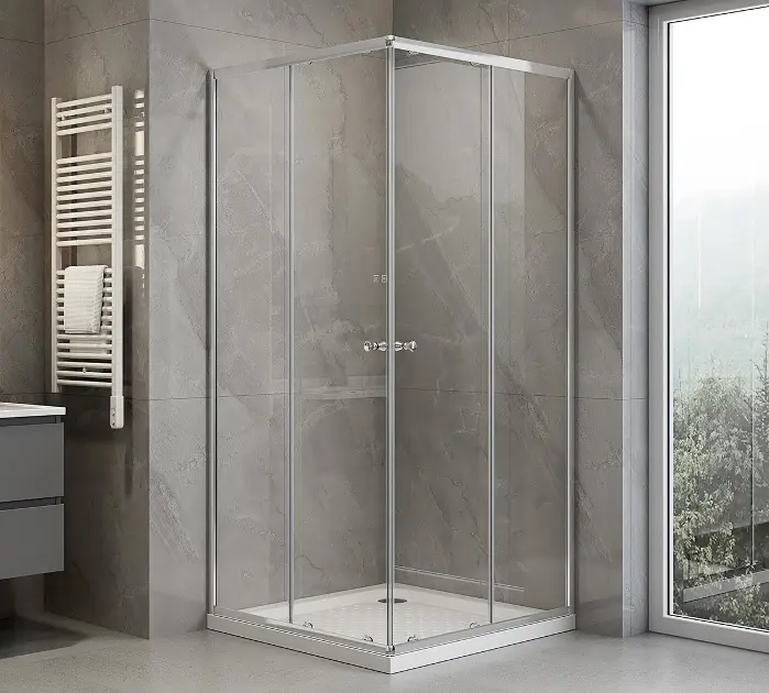 Aqualine Agga - Douchehoek 90x90 cm, chroom/helder glas HLF909Y