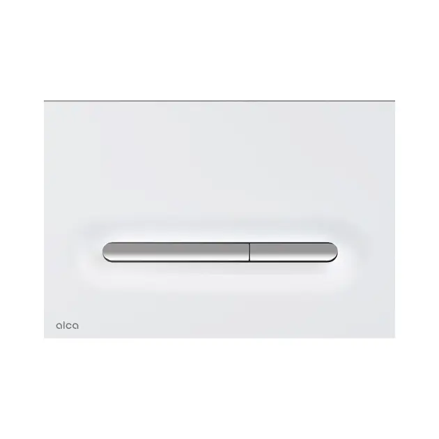 Alcadrain Linka - Süllyesztett vezérlés, matt fehér/króm M1876-1