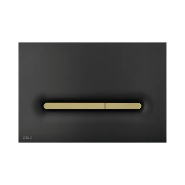 Levně Alca Linka - Ovládání splachování, matná černá/zlatá M1878-7