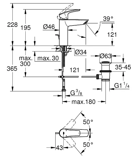 GROHE Eurosmart Mitigeur, 33555002 Chrome, Neuf En Ovp