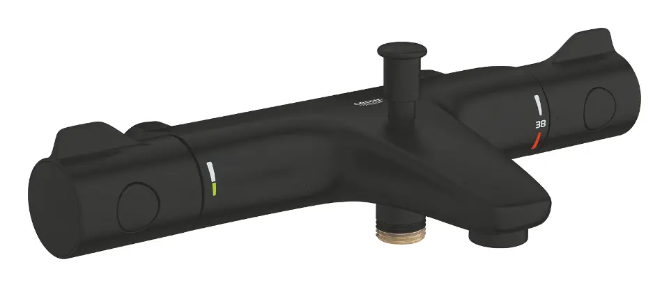 Grohe Grohtherm - Grifo termostático de bañera, negro mate 1022062430