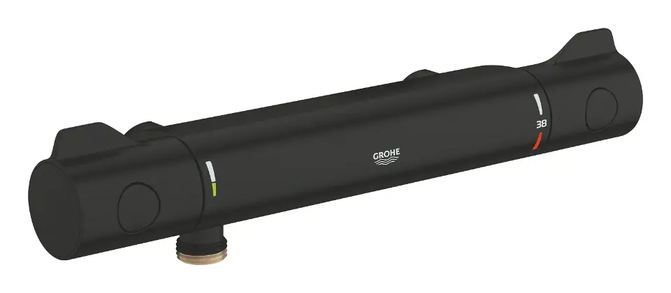 Grohe Grohtherm - Grifo termostático de ducha, negro mate 1022072430