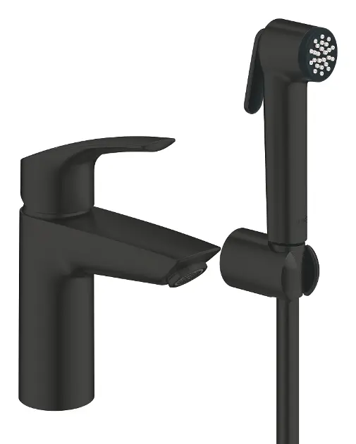Grohe Eurosmart - Baterie de lavoar cu duș de bideu, negru mat 231242433