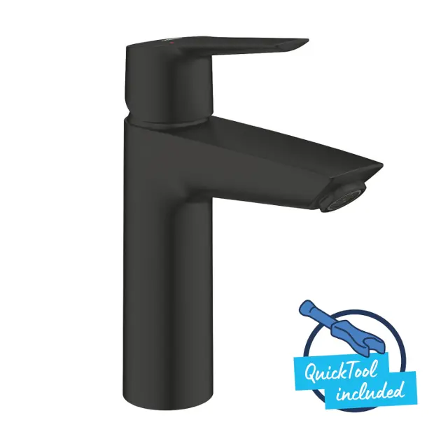 Grohe QuickFix Start - Umyvadlová baterie s výpustí Push-Open, matná černá 242042432