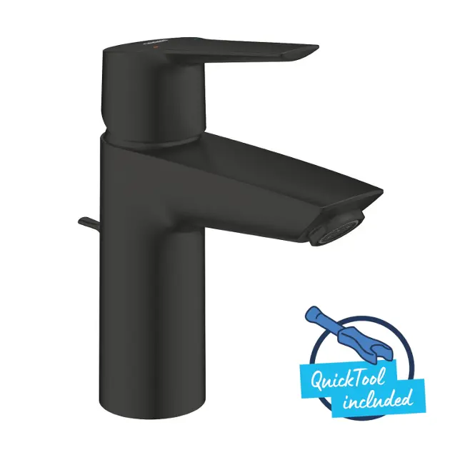 Levně Grohe QuickFix Start - Umyvadlová baterie s výpustí, matná černá 242092432