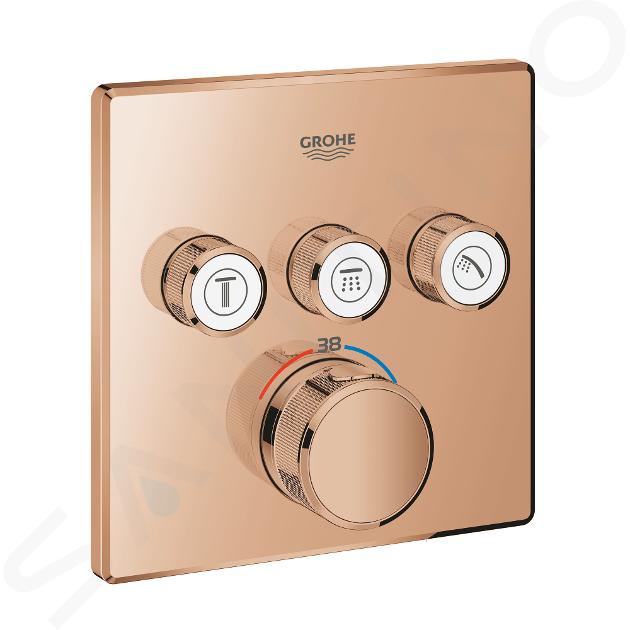 Grohe Grohtherm SmartControl - Termostatická batéria pod omietku, na 3 spotrebiče, Warm Sunset 29126DA0