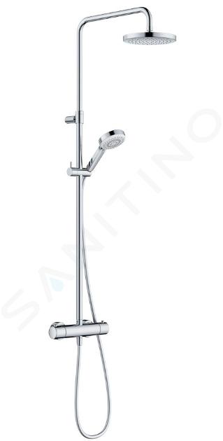 Kludi Dive - Set de douche avec thermostat, diamètre 20 cm, 3 jets, chrome 6807905-00