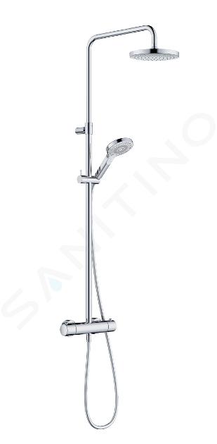 Kludi Dive - Set doccia con termostato, diametro 20 cm, 3 getti, cromo 6907905-00