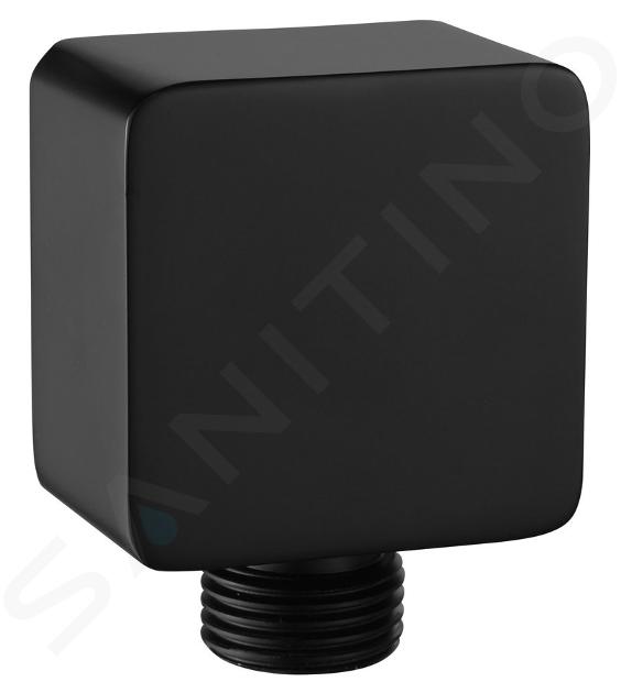 Aqualine Accesorios - Codo de pared, negro mate SC331B