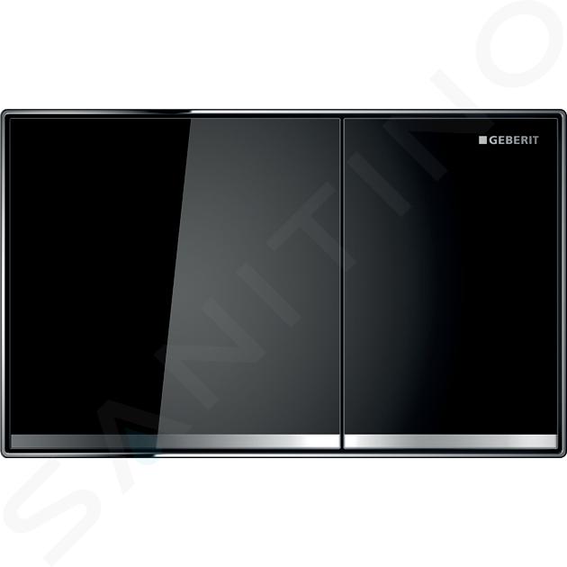 Geberit Sigma60 - Placca di comando Sigma60, filoparete, vetro nero 115.640.SJ.1