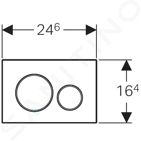 Geberit Sigma20 - Pulsante di azionamento Sigma20, bianco / cromo  115.882.KJ.1