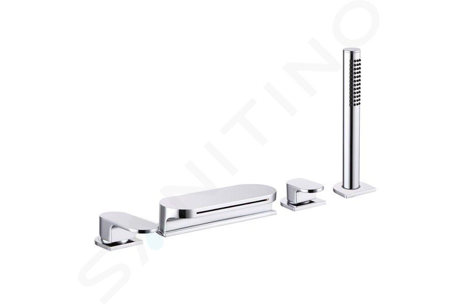 Ravak Chrome - Mitigeur sur le bord du bain CR 025.00, installation de 4 trous, chrome X070073