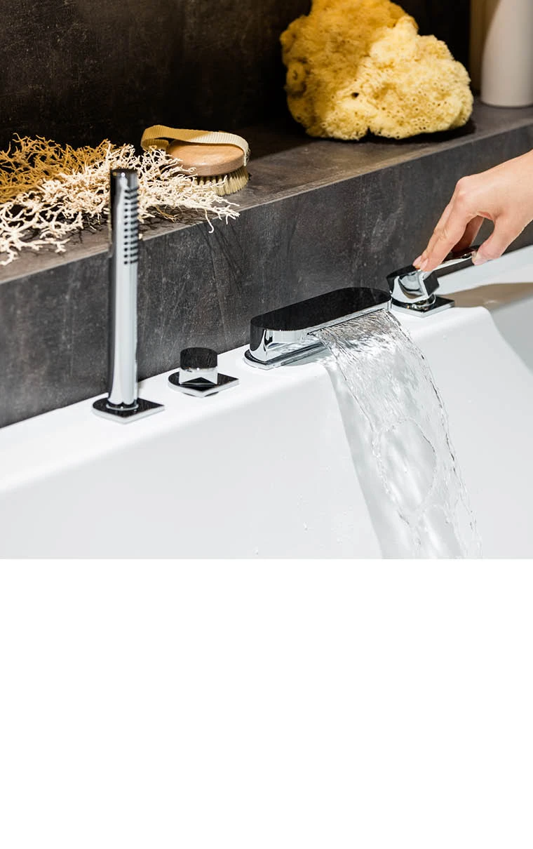 Ravak Chrome - Batéria na okraj vane, 4-otvorová inštalácia, chróm X070073