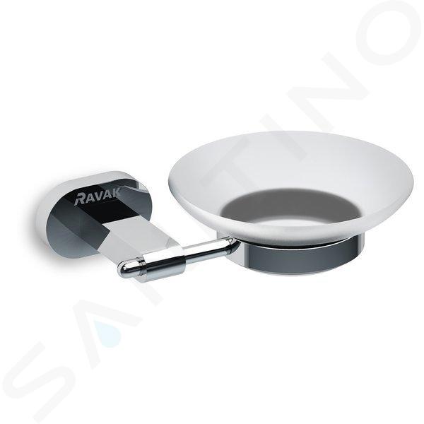 Ravak Chrome - Distributore di sapone con supporto, cromo/vetro X07P187