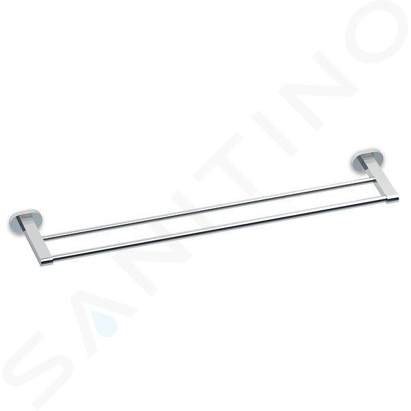 Ravak Chrome - Suport dublu pentru prosoape, 66 cm, cromat X07P193