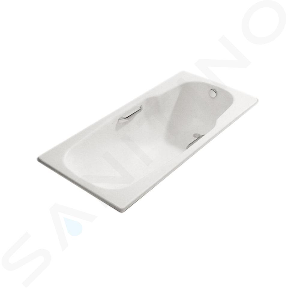Jika Praga - Vasca da bagno 1700x800x410 mm, maniglie incluse, bianco H2343740000001